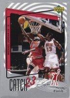 1997 Upper Deck International Catch 23 Sticker #MJ166 Michael Jordan Basketball Card