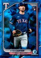 2024 Bowman Chrome Sapphire Edition #65 Evan Carter Image Variation Baseball Card