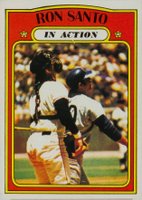 1972 Topps #556 Ron Santo In Action Baseball Card