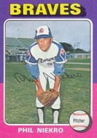 1975 Topps Mini #130 Phil Niekro Baseball Card