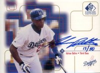 1999 SP Signature Autographs #ABe Adrian Beltre Gold Baseball Card
