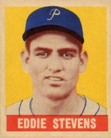 1948 Leaf #43 Eddie Stevens Short Print Baseball Card