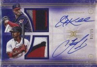 2017 Topps Definitive Dual Autograph Patch Collection #KL Corey Kluber/Francisco Lindor Baseball Card