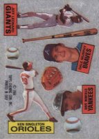1984 Topps Rub Downs # Dale Murphy/Dave Winfield/Jeff Leonard/Ken Singleton Baseball Card