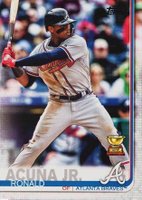 2019 Topps #1 Ronald Acuna Jr. Batting Baseball Card