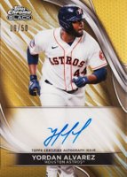 2024 Topps Chrome Black Autographs #YA Yordan Alvarez Gold Refractor Baseball Card