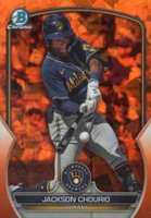 2023 Bowman Draft Sapphire Edition #BDC156 Jackson Chourio Orange Baseball Card
