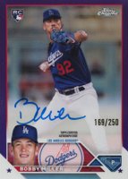 2023 Topps Chrome Update Autograph #RABM Bobby Miller Purple Baseball Card