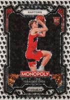 2023 Panini Prizm Monopoly #84 Gradey Dick Monopoly Man Black and White Basketball Card