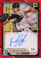 2024 Bowman Chrome Prospect Autographs #CPAPS Paul Skenes Hta Red Wave Baseball Card