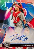 2020 Bowman's Best Best of 2020 Autographs #B20IH Ivan Herrera Blue Refractor Baseball Card