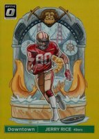 2023 Panini Donruss Optic Downtown #D20 Jerry Rice Gold Football Card