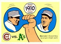 1970 Fleer World Series #7 1910 Cubs vs. A's Baseball Card