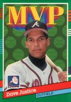 1991 Donruss #402 Dave Justice Baseball Card