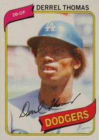 1980 Topps #23 Derrel Thomas Baseball Card