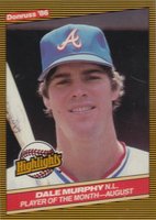 1986 Donruss Highlights #41 Dale Murphy Baseball Card