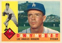 1960 Topps #333 Danny McDevitt Baseball Card