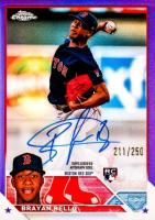 2023 Topps Chrome Rookie Autograph #RABB Brayan Bello Purple Baseball Card