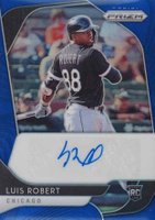 2020 Panini Prizm Rookie Autographs #RALR Luis Robert Blue Prizm Baseball Card