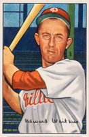 1952 Bowman #92 Eddie Waitkus Baseball Card