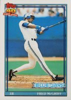 1991 Topps #140 Fred McGriff Baseball Card