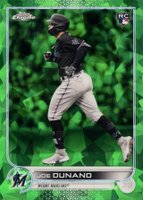 2022 Topps Chrome Update Sapphire Edition #126 Joe Dunand Green Baseball Card