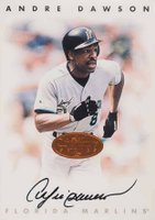 1996 Leaf Signature Autographs # Andre Dawson Bronze Baseball Card