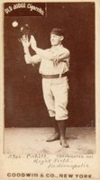 1887 Old Judge #61-1b Patsy Cahill Catch-Hands head high-Right Field Baseball Card