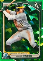 2024 Bowman Sapphire Edition Chrome Prospects #BCP3 Jacob Wilson Green Baseball Card