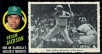 1971 Topps Greatest Moments #47 Reggie Jackson Baseball Card