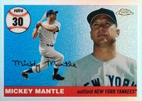 2006 Topps Chrome Mantle Home Run History #30 Mickey Mantle Refractor Baseball Card