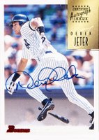 1997 Bowman Certified Autograph #CA41 Derek Jeter Blue Ink Baseball Card