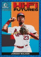 2022 Bowman Mega Box Chrome Hi-FI Futures #15 Jordan Walker Blue Refractor Baseball Card