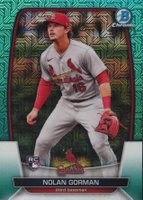2023 Bowman Mega Box Chrome #6 Nolan Gorman Aqua Baseball Card