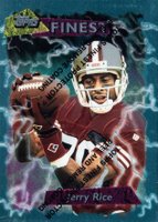 1995 Topps Finest Boosters #185 Jerry Rice w/Coating Football Card