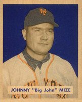 1949 Bowman #85 Johnny Mize Name on front Baseball Card