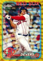 2024 Topps Chrome #93 Rafael Devers Gold Wave Baseball Card