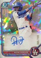 2022 Bowman Chrome Prospect Autographs #CPARD Rayne Doncon Atomic Refractor Baseball Card