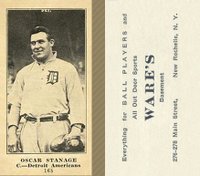 1916 Wares #168 Oscar Stanage Baseball Card