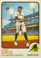 2022 Topps Heritage #157 Oneil Cruz Image Variation Baseball Card