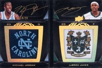2011 Upper Deck Exquisite Collection UD Black Dual Patch Autographs #LP2-JJ Jordan/James Basketball Card