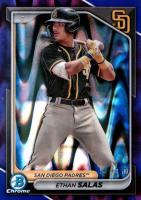 2024 Bowman Chrome Prospects #BCP102 Ethan Salas Purple Raywave Refractor Baseball Card