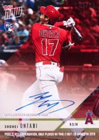 2018 Topps Now  #692D Shohei Ohtani Autograph-Red Baseball Card