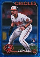 2024 Topps Chrome Logofractor Edition #278 Colton Cowser Blue Refractor Baseball Card