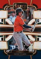 2024 Panini Select Concourse #11 Jacob Wilson Red and Blue Prizm Baseball Card