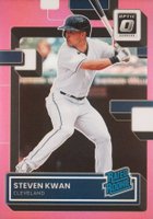 2022 Panini Donruss Optic #158 Steven Kwan Pink Baseball Card