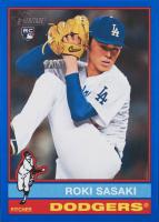 2025 Topps Heritage #224 Roki Sasaki Dark Blue Border Baseball Card