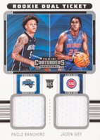 2022 Panini Contenders Rookie Ticket Dual Swatches #RT2PJI Jaden Ivey/Paolo Banchero Basketball Card