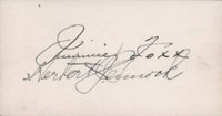 1999 Hall of Fame Autographs # Jimmie Foxx Business Card Baseball Card