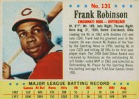 1963 Post Cereal #131 Frank Robinson Hand Cut-No stripes on hat Baseball Card